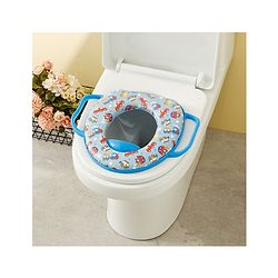 Babyhug Baby Potty Seat With Cars Print - Light Blue