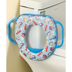 Babyhug Baby Potty Seat With Aquatic Print - Light Blue