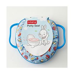 Babyhug Baby Potty Seat With Aquatic Print - Light Blue