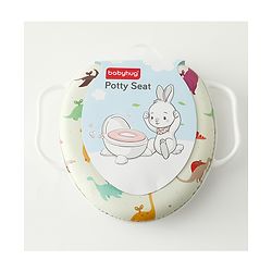 Babyhug Baby Potty Seat With Aquatic Print - Light Blue