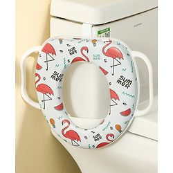 Babyhug Baby Potty Seat With Aquatic Print - Light Blue