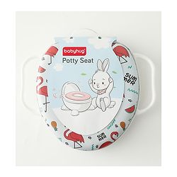 Babyhug Baby Potty Seat With Aquatic Print - Light Blue