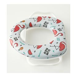 Babyhug Baby Potty Seat With Aquatic Print - Light Blue
