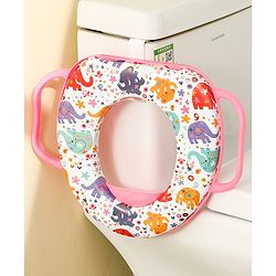 Babyhug Baby Potty Seat With Aquatic Print - Light Blue
