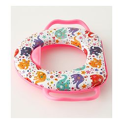Babyhug Baby Potty Seat With Aquatic Print - Light Blue