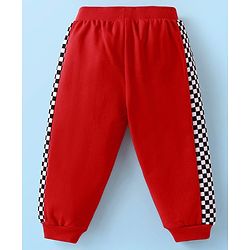 Babyhug Disney Terry Knit Full Sleeves T-Shirt & Lounge Pant Set With Mickey Mouse Graphics - Red & White