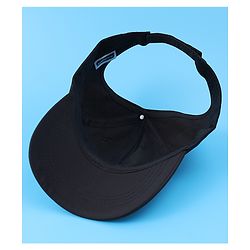 Babyhug Free Size Baseball Cap With Floral Applique - Black