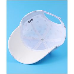 Babyhug Baseball Caps With Rainbow Print - White