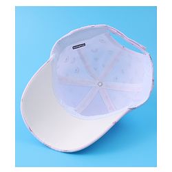 Babyhug Baseball Caps With Rainbow Print - White