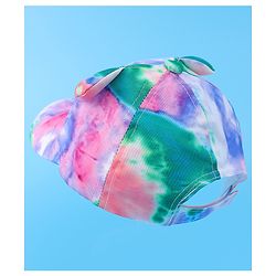 Babyhug Baseball Cap With Tie & Dye Print & Ear Applique - Multicolor
