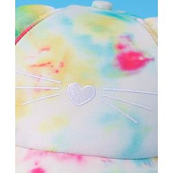 Babyhug Baseball Cap With Tie & Dye Print & Ear Applique - Multicolor