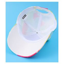 Babyhug Baseball Cap With Tie & Dye Print & Ear Applique - Multicolor
