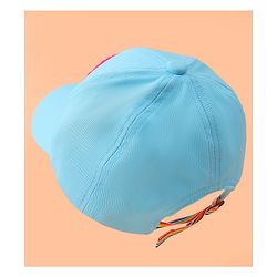 Babyhug Baseball Cap With Rainbow Embroidery - Light Blue