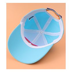 Babyhug Baseball Cap With Rainbow Embroidery - Light Blue