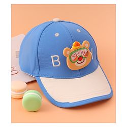 Babyhug Baseball Cap With Teddy Bear Applique - Blue