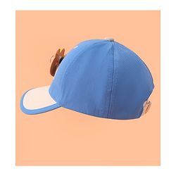 Babyhug Baseball Cap With Teddy Bear Applique - Blue