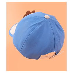 Babyhug Baseball Cap With Teddy Bear Applique - Blue