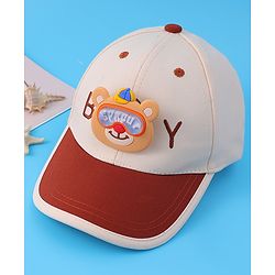 Babyhug Baseball Cap With Teddy Bear Applique (Colour May Vary)