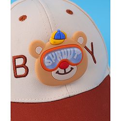 Babyhug Baseball Cap With Teddy Bear Applique (Colour May Vary)