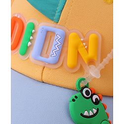 Babyhug Baseball Cap With Dino Applique - Yellow