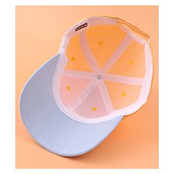 Babyhug Baseball Cap With Dino Applique - Yellow