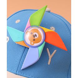 Babyhug Baseball Cap With Paper Windmill Applique - Blue