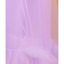 Babyhug Woven Sleeveless Sequined Yoke Fit & Flared Party Dress with Bow Applique & Frill Detailing at Hem  - Lilac