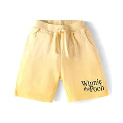 Babyhug Disney Single Jersey Knit Half Sleeves T-Shirt & Shorts Set With Winnie The Pooh Graphics & Ombre Effect - Yellow