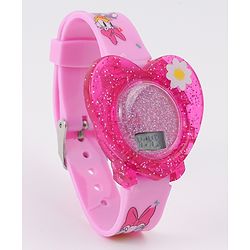 Babyhug Digital Watch Heart Shaped with Daisy Duck Print - Pink