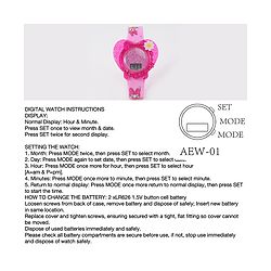 Babyhug Digital Watch Heart Shaped with Daisy Duck Print - Pink
