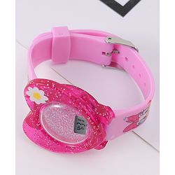 Babyhug Digital Watch Heart Shaped with Daisy Duck Print - Pink