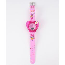 Babyhug Digital Watch Heart Shaped with Daisy Duck Print - Pink