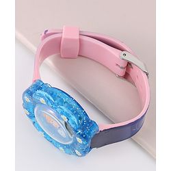 Babyhug Digital Watch with Cinderella Print - Light Blue