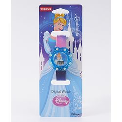 Babyhug Digital Watch with Cinderella Print - Light Blue