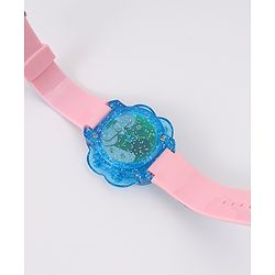 Babyhug Digital Watch with Cinderella Print - Light Blue