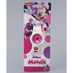 Babyhug Analog Watch with Minnie Mouse Print - Pink & White