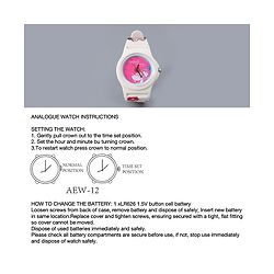 Babyhug Analog Watch with Minnie Mouse Print - Pink & White