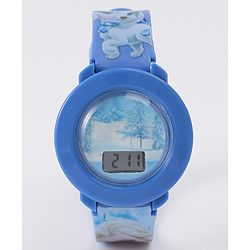 Babyhug Digital Watch with Elsa Print - Blue
