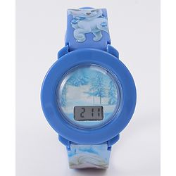 Babyhug Digital Watch with Elsa Print - Blue