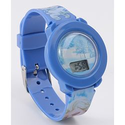 Babyhug Digital Watch with Elsa Print - Blue
