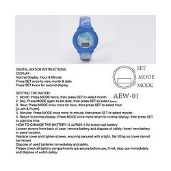 Babyhug Digital Watch with Elsa Print - Blue