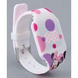 Babyhug Digital Watch with Minnie Mouse Print - Multicolor