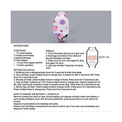 Babyhug Digital Watch with Minnie Mouse Print - Multicolor