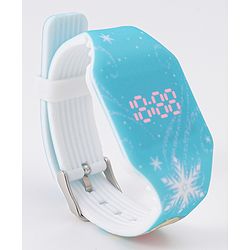 Babyhug Digital Watch with Disney Frozen Print - Light Blue