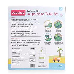 Babyhug Premium DIY Jungle Maze Track Set With 41 Pieces Interactive | Customizable | Jungle Maze Game - Green
