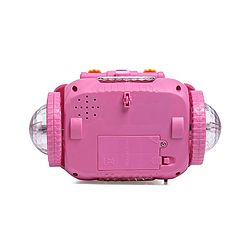 Babyhug Premium Balancing Car Toy with Interactive Revolving Cute Car with 4 Different Expressions| Colorful Led Lights & Music -Pink