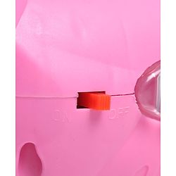 Babyhug Premium Balancing Car Toy with Interactive Revolving Cute Car with 4 Different Expressions| Colorful Led Lights & Music -Baby Pink