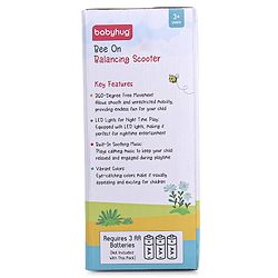 Babyhug Premium Balancing Car Toy with Interactive Revolving Cute Car with 4 Different Expressions| Colorful Led Lights & Music -Baby Pink