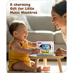 Babyhug 3 in 1 Premium Musical Lion Piano Toy with Lights |Animal Sounds| Melodies