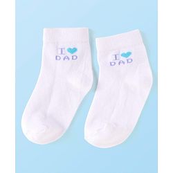 Cute Walk by Babyhug Knit Ankle Length Socks with Stripes Polka Dots & Text Design Pack of 5 - White & Pink